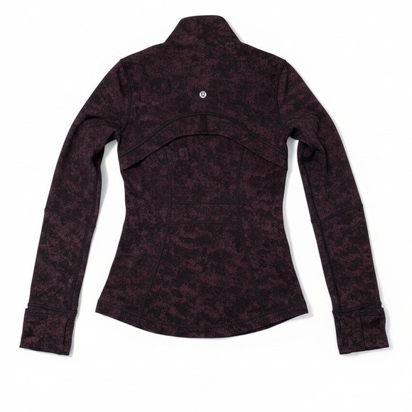 Lululemon Define Jacket Women's Size 2 in Plum / Burgundy Camo Pattern - Picture 2 of 2